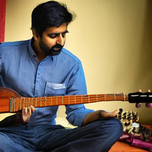 Image similar to Suryakant Sawhney playing music