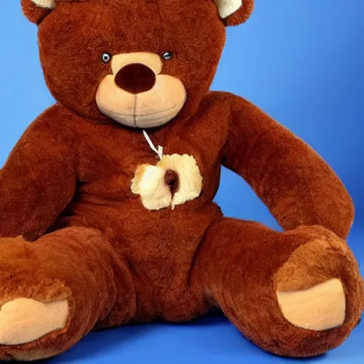 Image similar to Brendan Fraser wearing a teddy bear suit