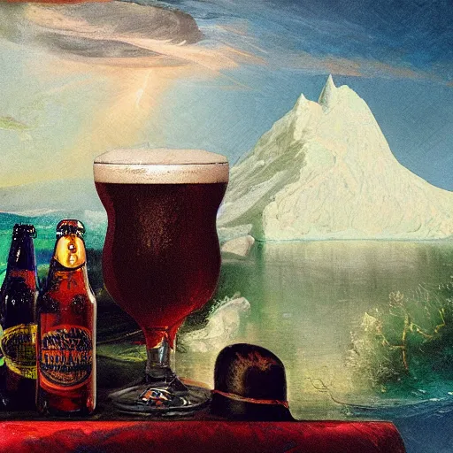 Image similar to summer winter excited paris triangle crocodile beer iceberg muscat, by j. m. w. turner and robert henri and william hogarth, fauvist, zbrush central, tarot card