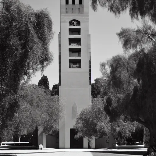 Prompt: Iconic award-winning photograph of UC Santa Barbara\'s Storke Tower