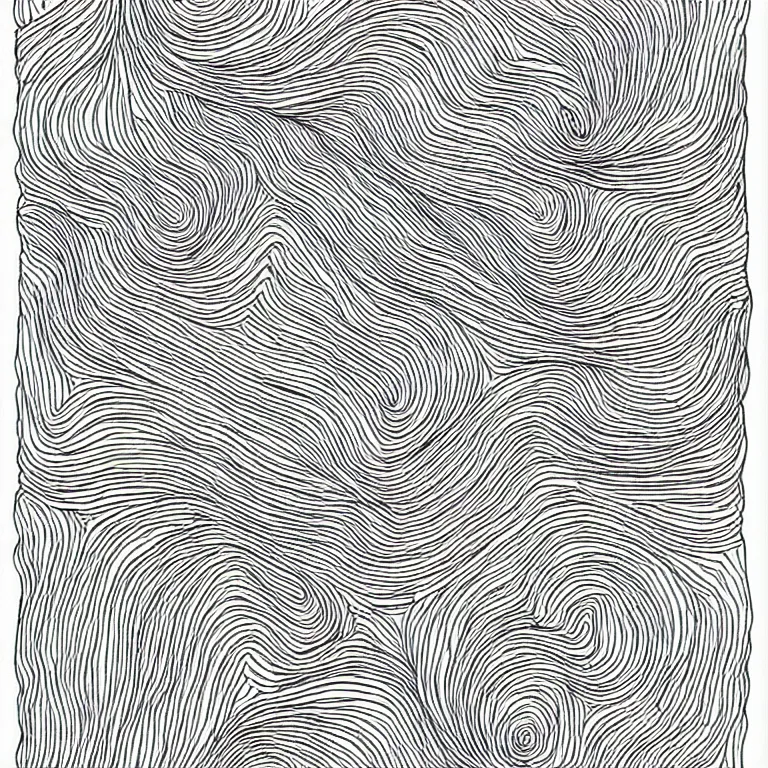 Image similar to a pen and ink generative line - art drawing. clean lines.