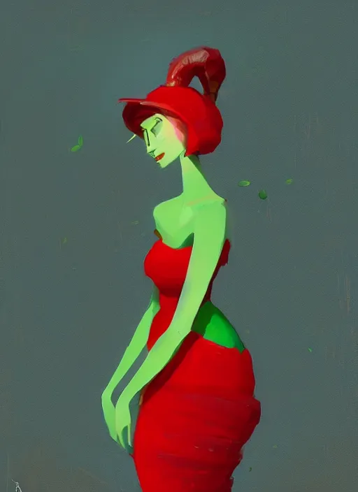 Prompt: a digital painting of a beautiful anthropomorphic humanoid female green apple wearing a red dress, by netter, style from greg rutkowski, beautiful eyes, full frame, oil painting, featured on artstation, concept art, smooth, sharp focus, illustration, very detailed, ambient lighting, unreal engine render, concept art by Atey Ghailan, by Loish, by Bryan Lee O'Malley