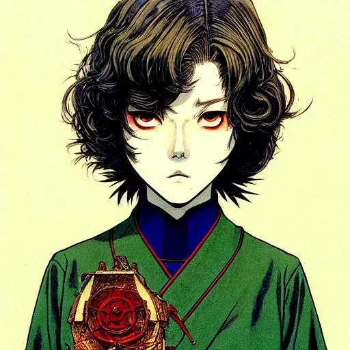 Image similar to prompt : portrait paladin painted in miyazaki color style drawn by katsuhiro otomo and takato yamamoto, inspired by fables, china doll face, smooth face feature, intricate oil painting, high detail, sharp high detail, manga and anime 2 0 0 0