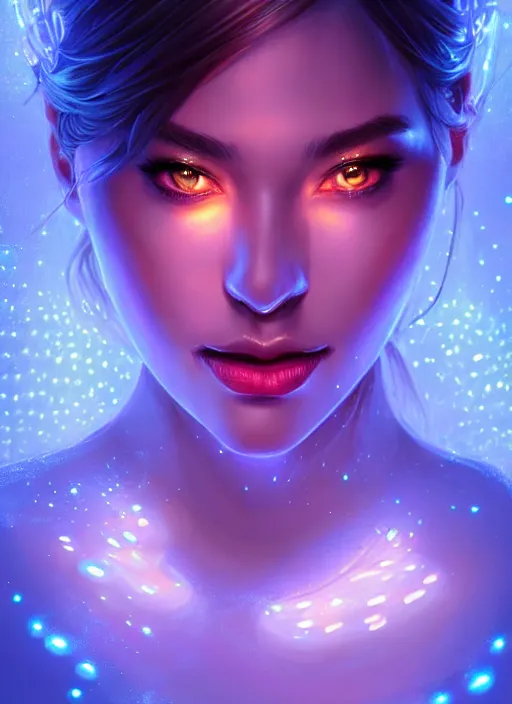 Image similar to water, glowing lights!! intricate elegant, highly detailed, digital painting, artstation, concept art, smooth, sharp focus, illustration, art by artgerm