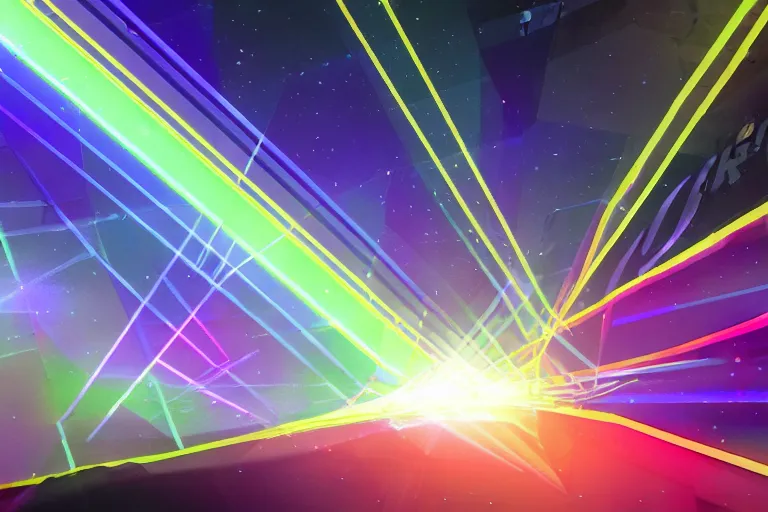 cyber prism hit by three beams of light, royalcore, in | Stable ...