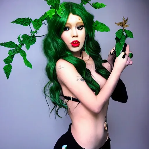 Image similar to Youtuber Blaire White as Poison Ivy