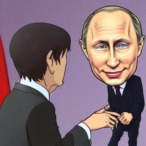 Image similar to caricature of anime vladimir putin