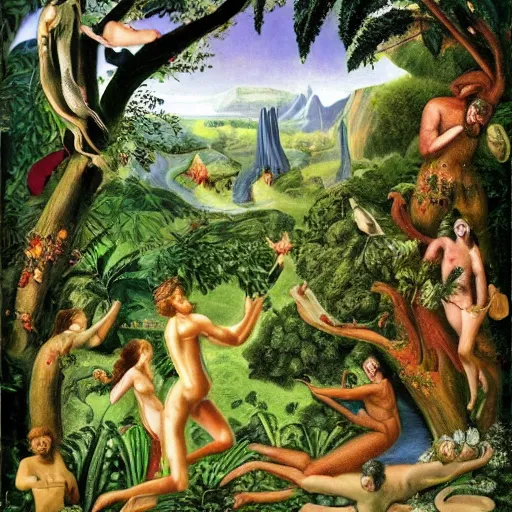 Image similar to the garden of eden,