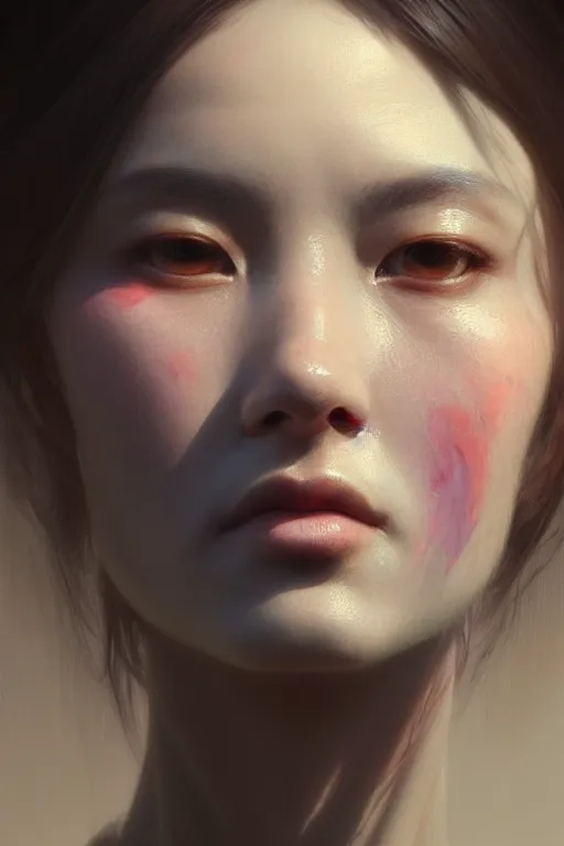 Image similar to ultra detailed face portrait of thanks, extremely detailed digital painting, in the style of fenghua zhong and ruan jia and jeremy lipking and peter mohrbacher, mystical colors, rim light, beautiful lighting, 8 k, stunning scene, raytracing, octane, trending on artstation