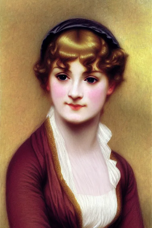 Image similar to jane austen blondie blond, painting by rossetti bouguereau, detailed art, artstation