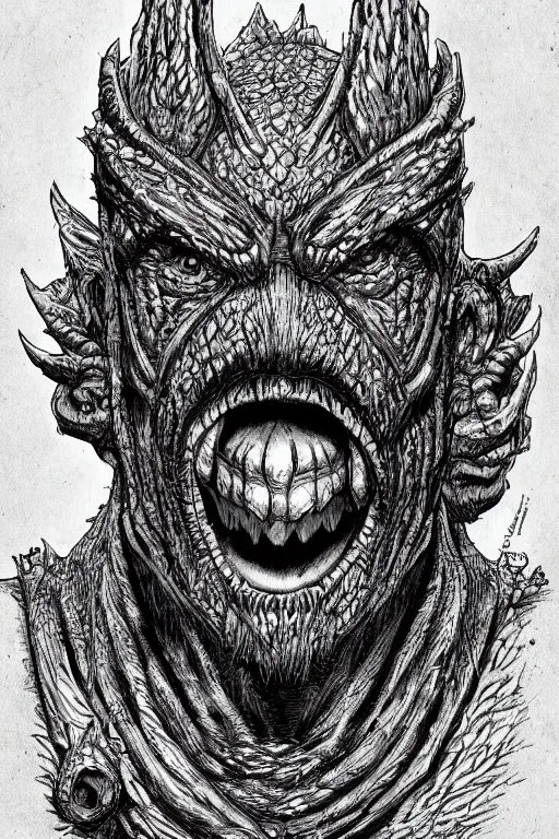 Image similar to mole fantasy dwarf monster, symmetrical, highly detailed, digital art, sharp focus, trending on art station, kentaro miura manga art style