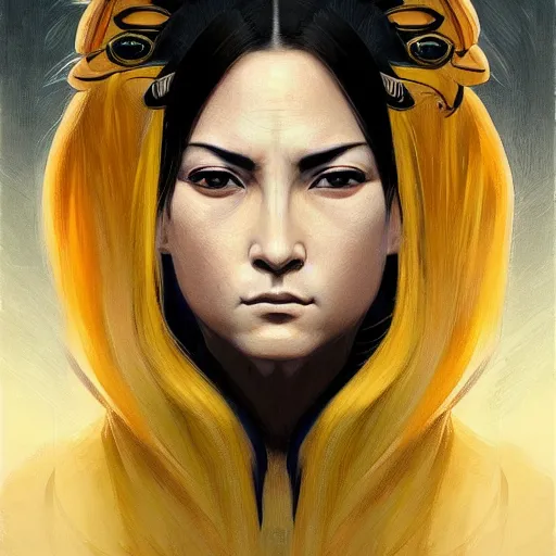 Prompt: Intricate five star 🐉 Tsunade facial portrait by Pablo Picasso and Greg Rutkowski, oil on canvas, HDR, cinematic, vibrant colors, photo realistic, hyperrealism,high detail, matte finish, high contrast, 3d depth, masterpiece, vivid colors, artstationhd , deviantart