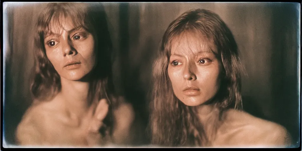 Image similar to detailed medium format photo, polaroid still from tarkovsky movie, portrait of 1 9 7 0's adult film star seka, haze, high production value, intricate details, 8 k resolution, hyperrealistic, hdr, photorealistic, high definition, tehnicolor, award - winning photography, masterpiece, amazing colors