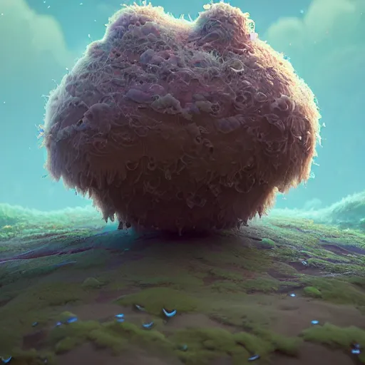 Image similar to fluffy, cute, fractal:: by beeple and James Gilleard and Justin Gerard :: ornate, dynamic, particulate, intricate, elegant, highly detailed, centered, artstation, smooth, sharp focus, octane render, 3d