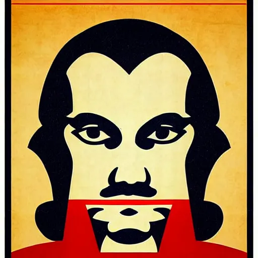 Prompt: esoteric orwellian art, nineteen eighty - four art deco, face, propaganda poster, totalitarian art