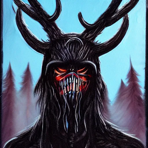 Image similar to until dawn wendigo, painting