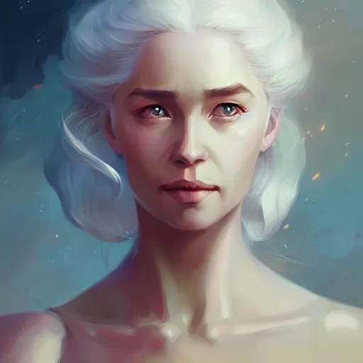 Prompt: a beautiful portrait of daenarys targaryen, concept art by pete mohrbacher and guweiz and ilya kuvshinov, digital art, highly detailed, intricate, sharp focus, trending on artstation hq, deviantart, unreal engine 5, 4 k uhd image