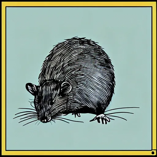 Image similar to album cover of a electronic group, rat, album cover art, album cover