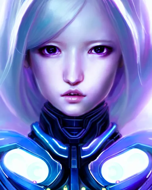 Prompt: perfect android girl family, full body character design, warframe armor, beautiful face, scifi, futuristic, galaxy, nebula, bae suzy, dreamy, long white hair!!!, blue cyborg eyes, sharp focus, cinematic lighting, highly detailed, artstation, divine, by gauthier leblanc, kazuya takahashi, huifeng huang