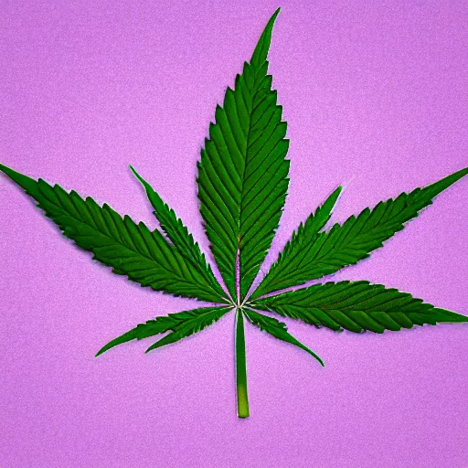 Prompt: a very detailed image of cannabis, purple hue, 4 k