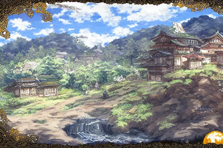 Image similar to mushoku tensei landscape art