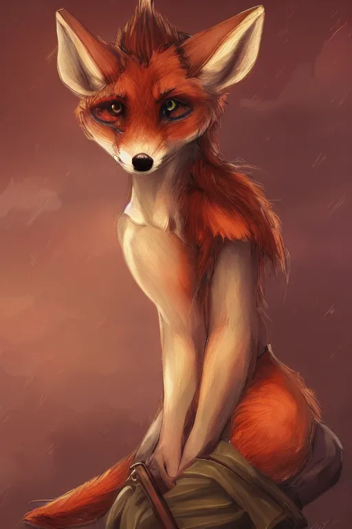 Prompt: an anthropomorphic medieval fox with a fluffy tail, backlighting, trending on artstation, digital art, furry art, trending on furaffinity, fantasy art, by kawacy