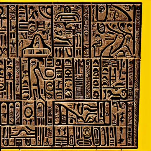 Image similar to alien hieroglyphs