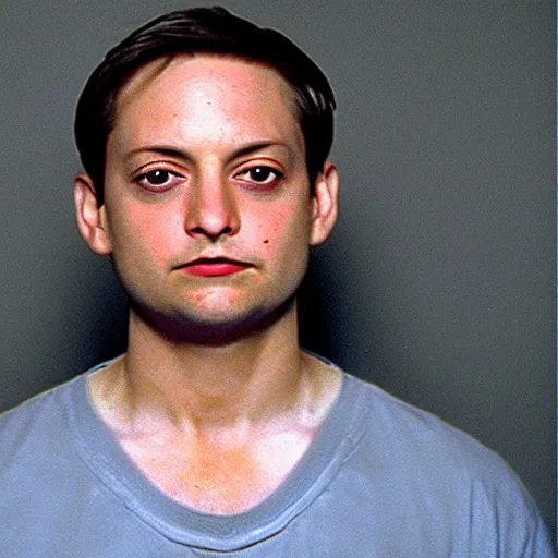 Image similar to Tobey Maguire mugshot