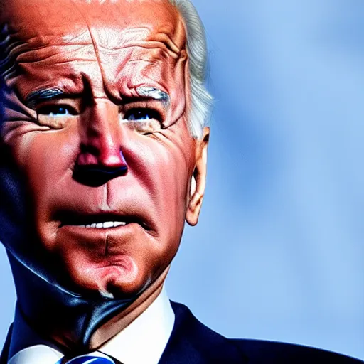 Image similar to Joe Biden as a skin walker