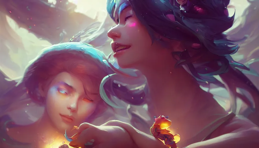 Image similar to portrait of a cute caterpillar, league of legends champion splash art, photorealistic facial features, right side composition, art by pete mohrbacher and guweiz and ilya kuvshinov, highly detailed, intricate, sharp focus, unreal engine 5, 4 k uhd