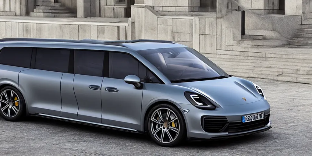 Image similar to “2022 Porsche Minivan, ultra realistic, 4K”