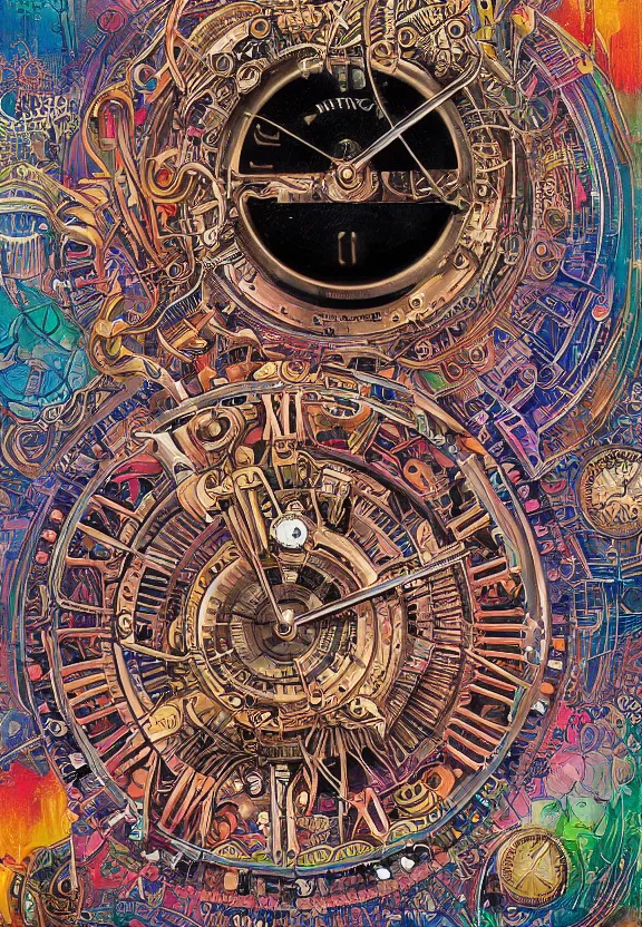 Image similar to simplicity, elegant, streamlined clockwork, machinery, industry, radiating, colorful mandala, psychedelic, clean, minimalist environment, by ryan stegman and hr giger and esao andrews and maria sibylla merian eugene delacroix, gustave dore, thomas moran, the movie the thing, pop art, street art, graffiti, saturated