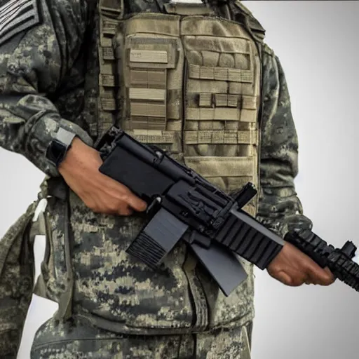 Image similar to photo of military holding SCAR-L SQS