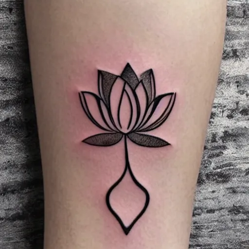 Image similar to minimalistic lotus flower tattoo
