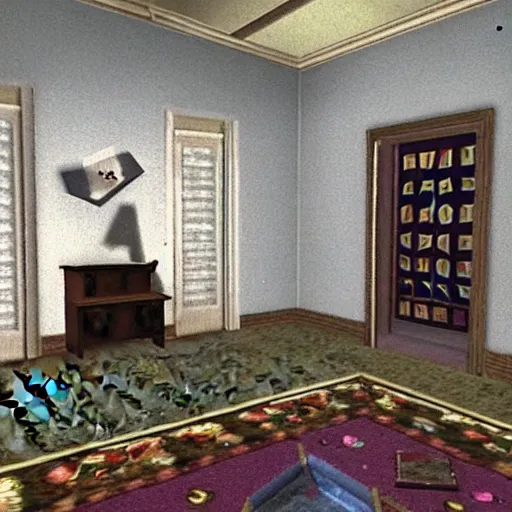 Image similar to a still of paranormal activity, 1 9 9 8 ocarina of time graphics nintendo 6 4 visuals aesthetic