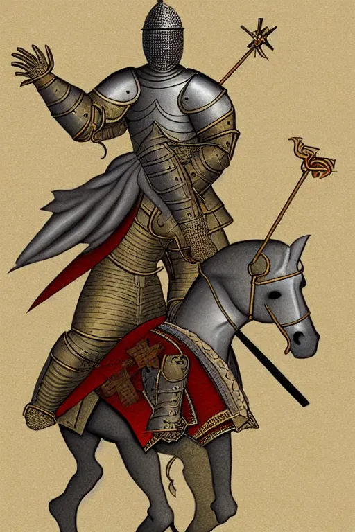 Image similar to a knight riding a horse - chariot by chris mcgrath and greg rutowski, muted colors, detailed