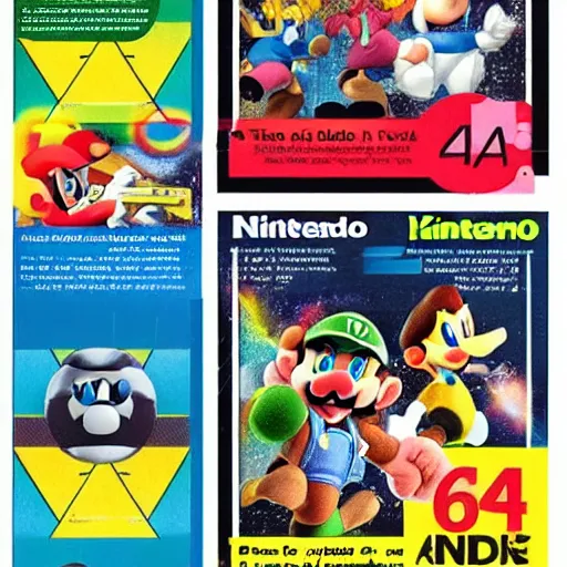 Prompt: nintendo 64 magazine ad