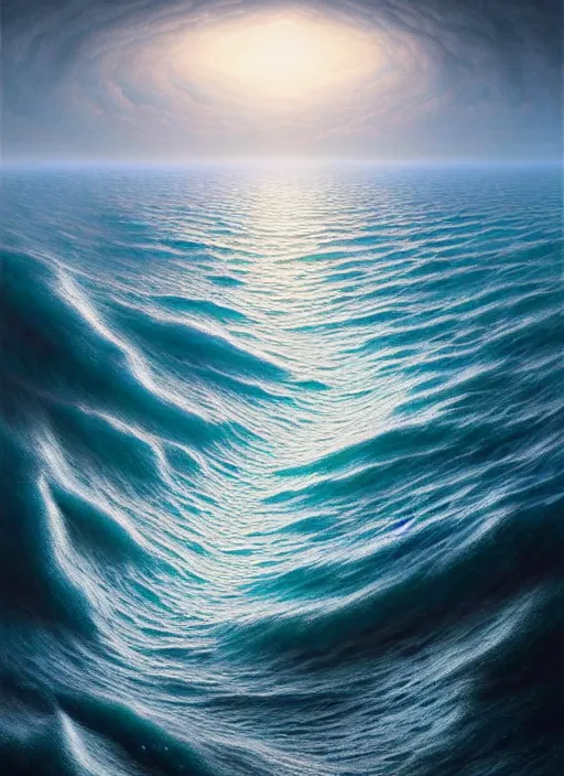 Image similar to A hyper-detailed 3d render like a Oil painting of the Ocean’s dream of The Upward Spiral, surrealism!!!!! surreal concept art, lifelike, photorealistic, digital painting, aesthetic, smooth, sharp focus, Artstation HD, by Greg Rutkowski, Chris Tulloch McCabe, Valentina Remenar and Asher Duran,