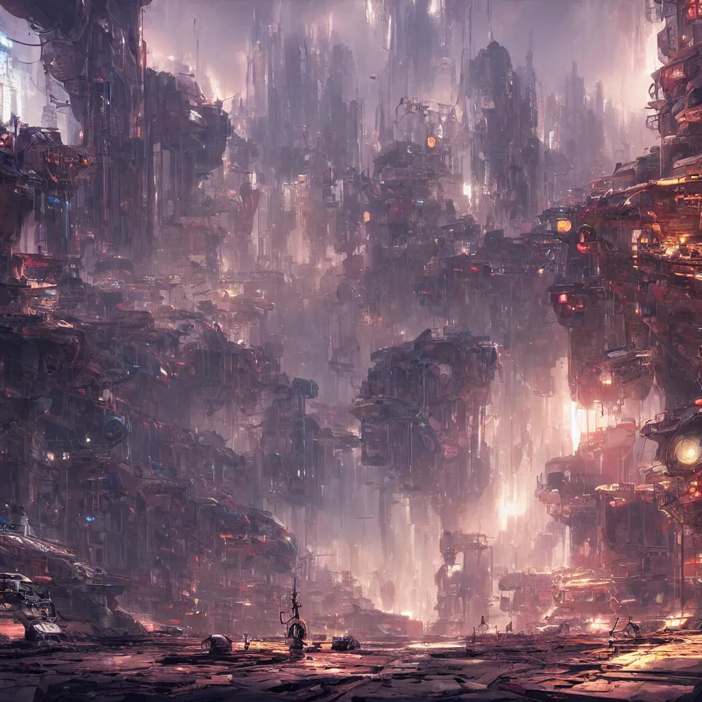 Prompt: an abandoned city with annoying orange in it, sun light rays, wadim kashin, stephan martiniere,