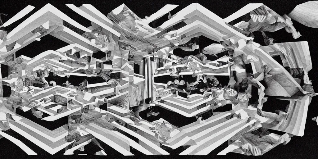 Prompt: recursion in a style of mc escher