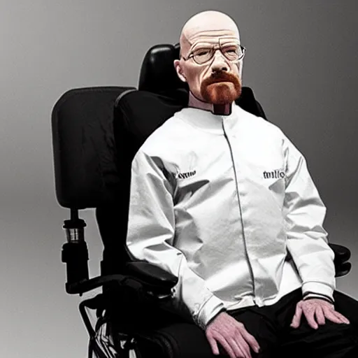 Image similar to Walter white as stephen hawkins