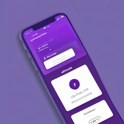 Prompt: An iPhone banking app, contemporary interface in violet color