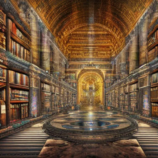 Image similar to the akashic records hyperdetailed photorealism HDR 8k resolution extremely intriguing Sapiential Divine Imagination