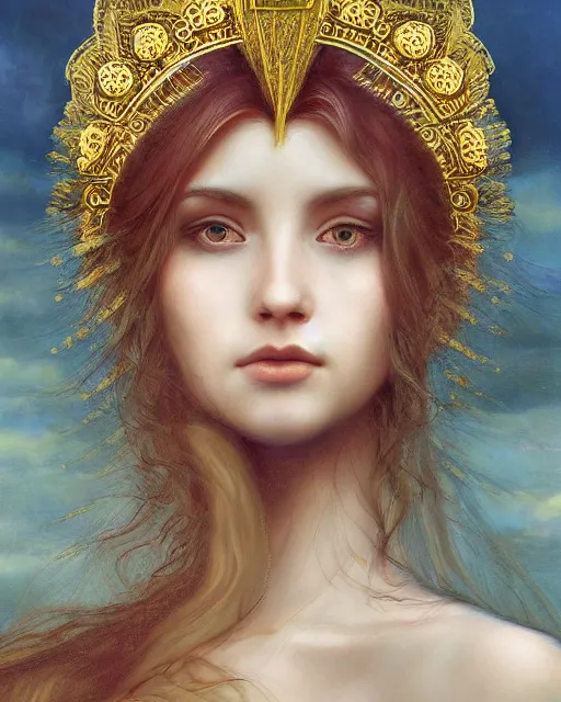 Image similar to young poppy goddess, portrait, beautiful face, long hair, emotionally evoking symbolic metaphor, head in focus, fantasy, ornamental, intricate, elegant, sensual, highly detailed digital painting, artstation, concept art, smooth, golden ratio, sharp focus, illustration, art by John Collier and Krenz Cushart and Artem Demura and and Greg Rutkowski and Alphonse Mucha and Albert Aublet