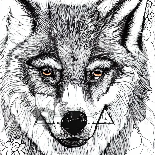 Image similar to Beautiful portrait of an anthro wolf wearing a cute summer outfit Summer Atmosphere. detailed, inked,