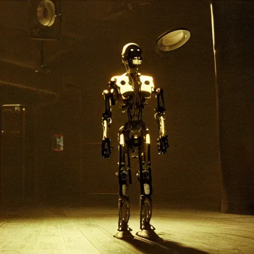 Prompt: movie still of a cyborg, cinematic composition, cinematic light, by lars von trier and david lynch