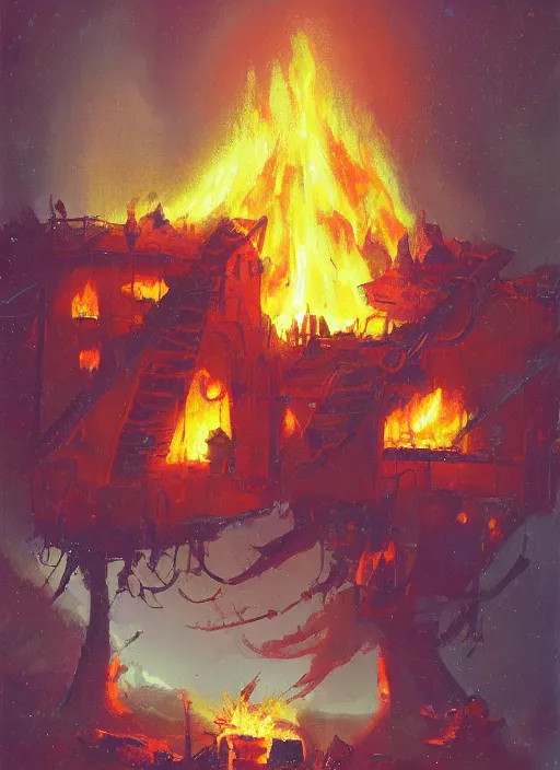 Image similar to camp fire by paul lehr