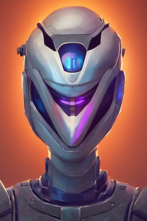 Image similar to epic mask helmet robot ninja portrait stylized as fornite style game design fanart by concept artist gervasio canda, behance hd by jesper ejsing, by rhads, makoto shinkai and lois van baarle, ilya kuvshinov, rossdraws global illumination radiating a glowing aura global illumination ray tracing hdr render in unreal engine 5