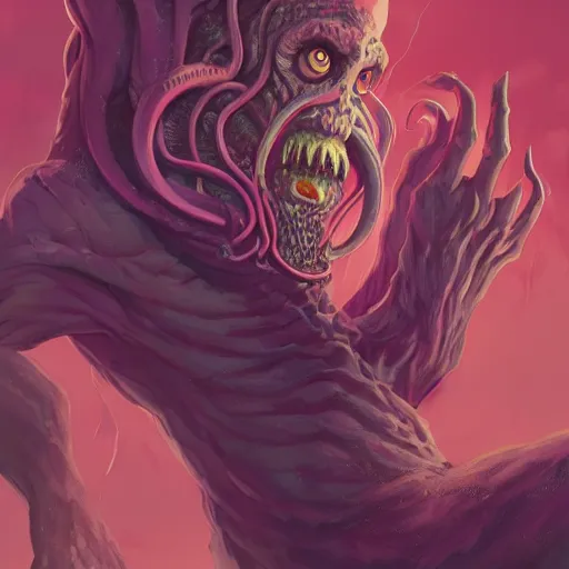 Image similar to H.P. Lovecraft as Cthulhu, a monster that looks like HP Lovecraft and Cthulu, half-man, half-monster, ambient lighting, 4k, anime key visual, lois van baarle, ilya kuvshinov, rossdraws, artstation