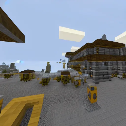 Half-Life 2 in minecraft, game footage, Stable Diffusion